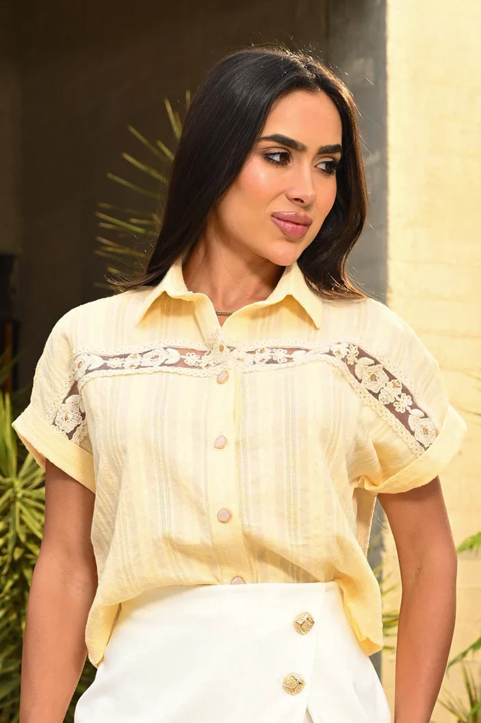 Blusa Larga Manga Corta DF02575 - Imagen 8