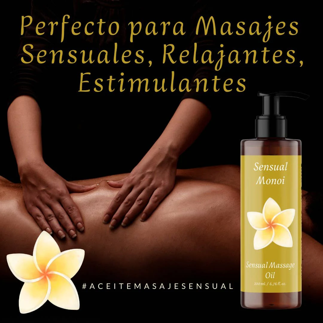 Aceite de Masaje Sensual MONOI. Para masajes 200ml - Imagen 5