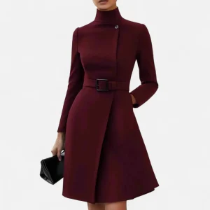 Eliaro Moda | Vestido Mujer Invierno Cuello Alto Asimétrico