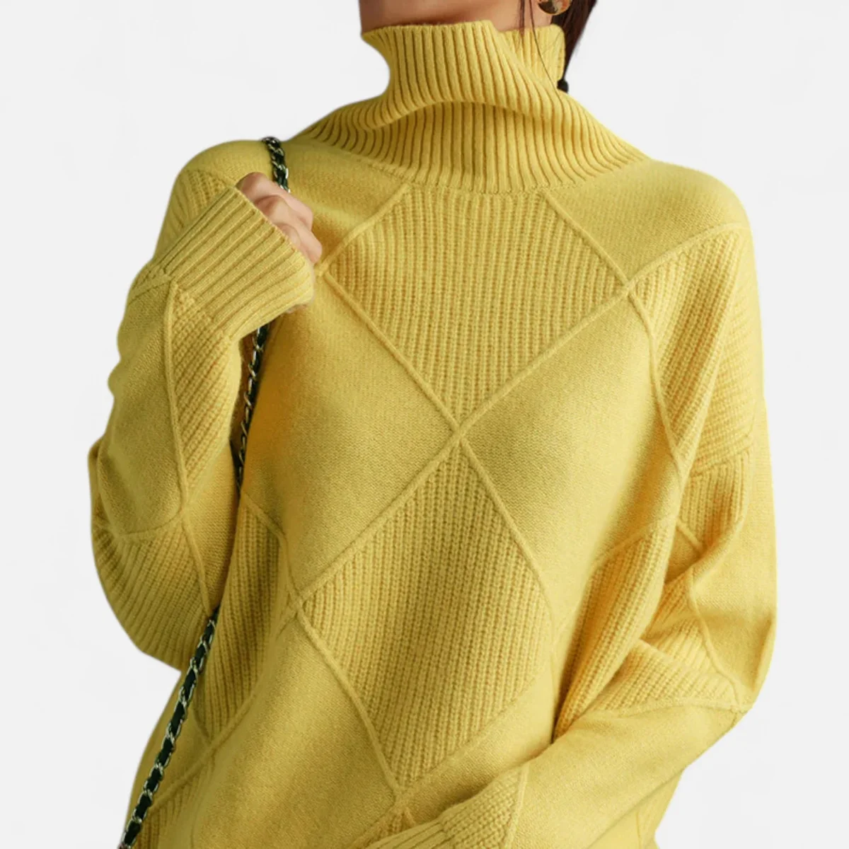 Eliaro Moda | Suéter Mujer Cachemira Cuello Alto Envolvente - Imagen 2